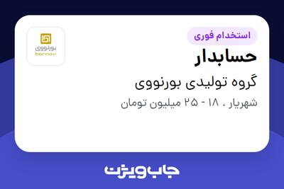استخدام حسابدار در گروه تولیدی بورنووی