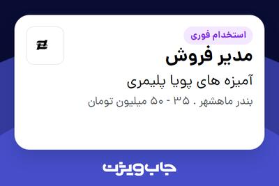 استخدام مدیر فروش در سازه پی بستر