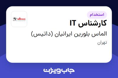 استخدام کارشناس IT در الماس بلورین ایرانیان (داتیس)