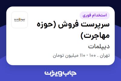 استخدام سرپرست فروش (حوزه مهاجرت) در دیپلمات