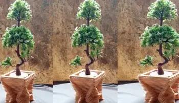 آموزش گام به گام ساخت گلدان با چوب بستنی
