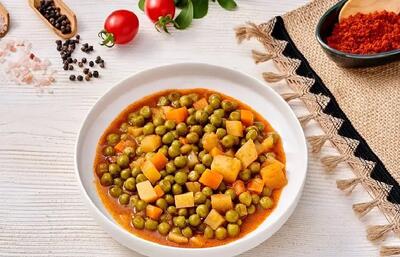 طرز تهیه خوراک نخود فرنگی رژیمی