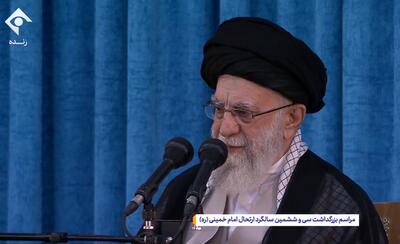 رهبری در حرم امام:   طرحی که امریکایی ها در مذاکرات عمان ارائه کردند 100 درصد ضد ما می توانیم است