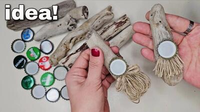 درب بطری شیشه ای + شاخه های درخت = ایده شگفت انگیز بازیافت تابستانی!