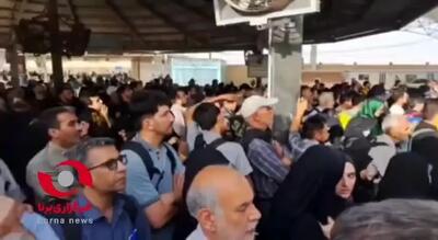ببینید | ازدحام زائران کربلا در مرز مهران