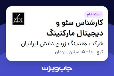 استخدام کارشناس سئو و دیجیتال مارکتینگ در شرکت هلدینگ زرین دانش ایرانیان
