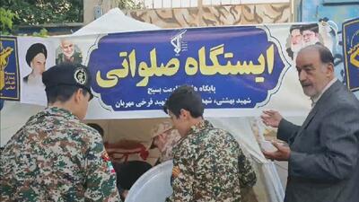برپایی ایستگاه صلواتی در مهربان