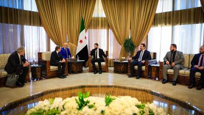 دیدار حاشیه‌ساز گروسی با جولانی در دمشق