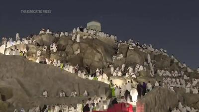 ببینید؛ صحنه‌هایی چشم‌نواز از صعود زائران به کوه عرفات