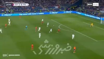 گل دوم اسپانیا به فرانسه توسط میکل مرینو