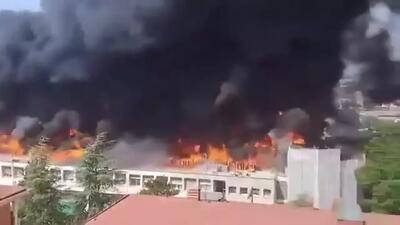 آتش‌سوزی گسترده در دانشگاه توسیا ایتالیا