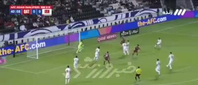گل اول قطر به ایران توسط میگل پدرو