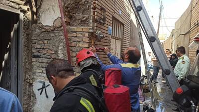 آتش سوزی در خیابان بهار تبریز