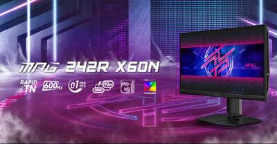 MSI از مانیتور گیمینگ ۶۰۰ هرتزی MPG 242R X60N پرده‌برداری کرد