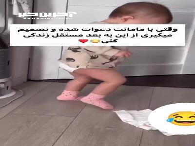 تلاش این کودک دیدنی است