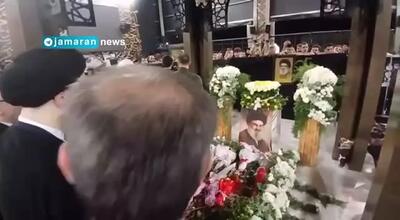 حضور سید علی خمینی در مزار شهید سیدحسن نصرالله