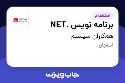 استخدام برنامه نویس .NET در همکاران سیستم