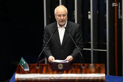 تصاویر قالیباف در اختتامیه اجلاس روسای مجالس بریکس