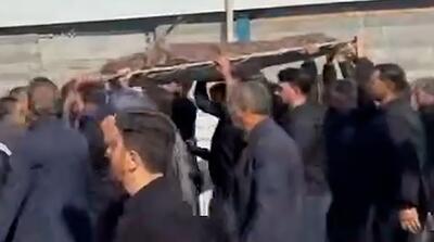 لحظات تشییع پیکر الهه حسین نژاد در اسلامشهر