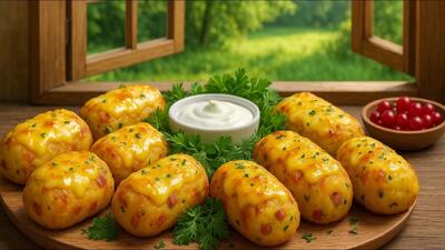 طرز تهیه کوکو سیب زمینی رستورانی /بدون سرخ کردن بدون روغن