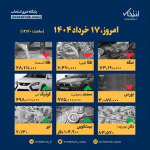 اینفوگرافیک / امروز ۱۷ خرداد قیمت ها چقدر است؟