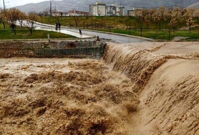 جاری شدن سیلاب در مازندران