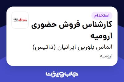 استخدام کارشناس فروش حضوری ارومیه - آقا در الماس بلورین ایرانیان (داتیس)