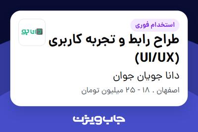 استخدام طراح رابط و تجربه کاربری (UI/UX) در دانا جویان جوان