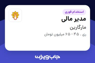 استخدام مدیر مالی در مارگارین