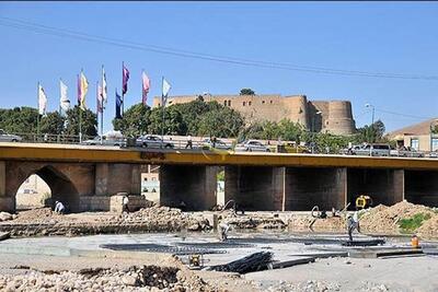 تردد خودرویی در پل صفوی خرم آباد ممنوع می شود