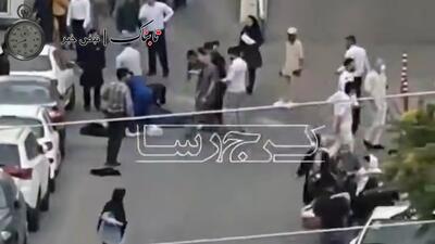 تصاویر جسد قاتل فراری کف خیابان‌های کرج