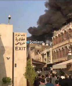 ببینید؛ اولین تصاویر از آتش‌سوزی در نزدیکی مرقد مطهر امامین کاظمین(ع)