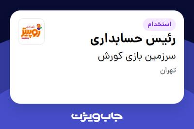 استخدام رئیس حسابداری - آقا در سرزمین بازی کورش