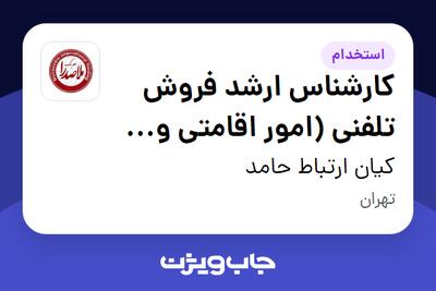 استخدام کارشناس ارشد فروش تلفنی (امور اقامتی و ویزا) در کیان ارتباط حامد