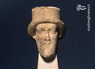تصویری از سردیس آهکی یک مرد از دوره هخامنشی