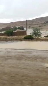 فیلم سیلاب صبح امروز در منصورآباد خراسان جنوبی