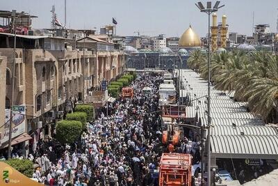 ویدئو| جمعیت انبوه زائران در بین‌الحرمین کربلا معلی در روز عرفه
