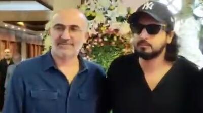 هوتن شکیبا، مهرداد صدیقیان، هادی حجازی‌فر در ختم پدر عباس جمشیدی‌فر