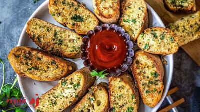 طرز تهیه نان سیر در خانه | همراه با نکات طلایی | زرچین