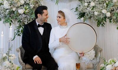 جشن عروسی روزبه معینی و مهرناز دبیرزاده با حضور امین حیایی+ عکس جذاب