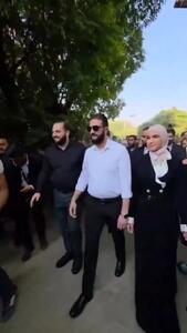 نمایش مسخره جولانی و همسرش در پارک دمشق