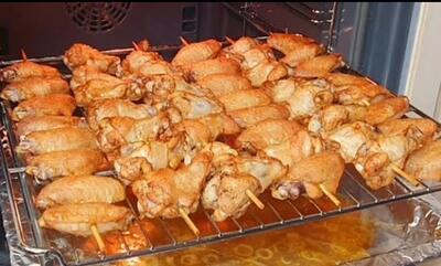طرز تهیه بال کبابی در فر بدون نیاز به منقل