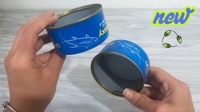 قوطی تن ماهی را دور نریزید / نحوه ساخت دکوراسیون شیک با قوطی حلبی