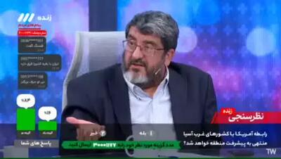 جملات جنجالی فؤاد ایزدی از چهره‌های نزدیک به سعید جلیلی روی آنتن صداوسیما: آمریکا از اقدامات تندروهای ایران بترسد!