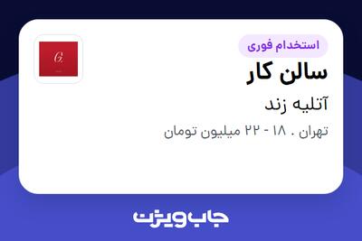 استخدام سالن کار در آتلیه زند