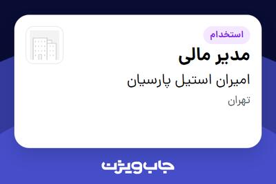 استخدام مدیر مالی در امیران استیل پارسیان