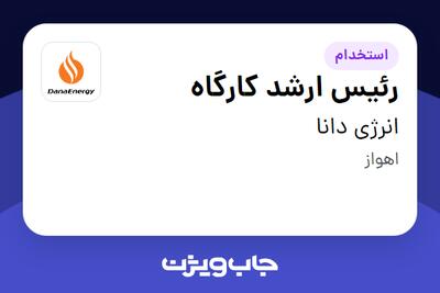 استخدام رئیس ارشد کارگاه - آقا در انرژی دانا
