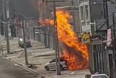 انفجار مغازه کپسول پرکنی در آخماقیه تبریز