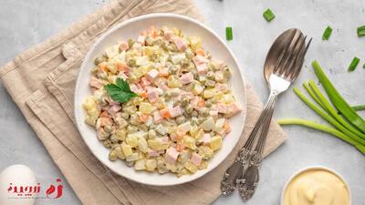 طرز تهیه سالاد الویه ایرانی | نکات کلیدی و ترکیب ادویه‌ها | زرچین