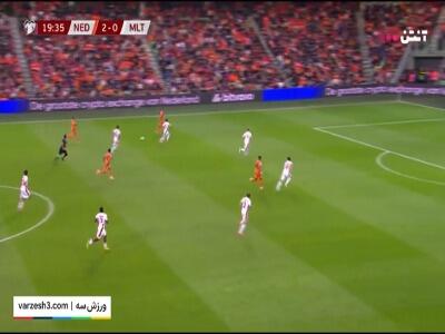 گل سوم هلند به مالت توسط فن دایک